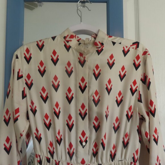 Valentino Garavani Bow Pleated Silk Twill Midi Dress - Picture 8 of 9